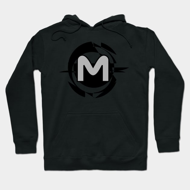 Futuristic Modern Letter M Hoodie by DepicSpirit